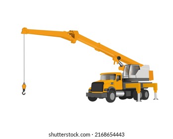 Mobile Crane Construction High Vector Stock Vector (Royalty Free ...