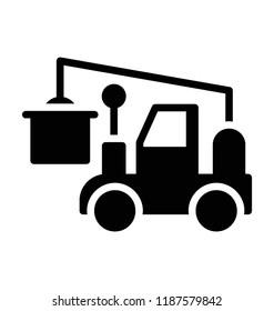 A mobile crane with the hook for hydraulic services 