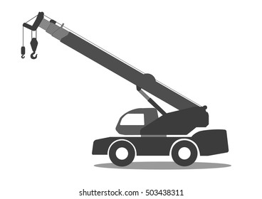 Mobile crane Icon  vector  for graphic or website layout vector illustration, isolated on white background