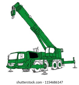 Mobile Crane Sketch 