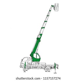 Mobile Crane Sketch