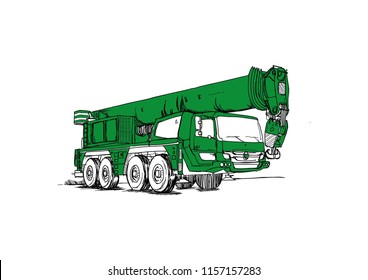 Mobile Crane Sketch