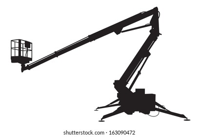 mobile crane vector