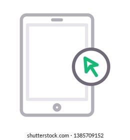 mobile cursor color line icon