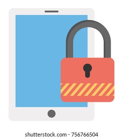
Mobile data being protected by applying security lock 
