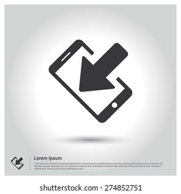 mobile data download Concept icon