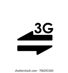 Mobile data icon ,black sign design 
