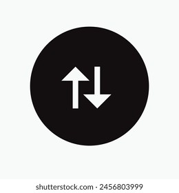 Mobile data icon black in vector.