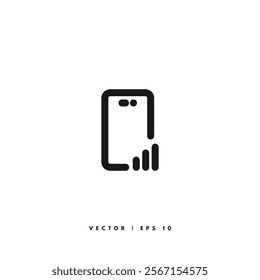 Mobile Data Icon. Editable Stroke