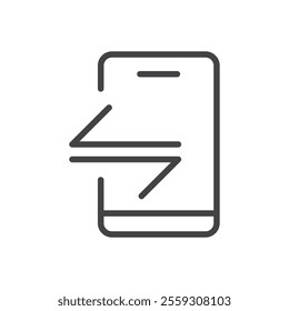 Mobile data icon Logo symbol outline set