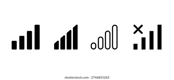 Mobile data icon mobile network cell data icons vector