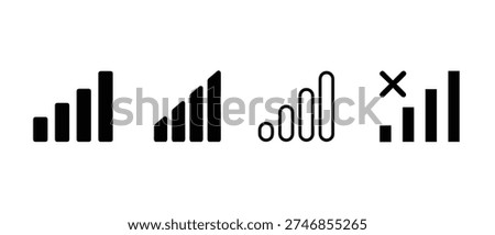 Mobile data icon mobile network cell data icons vector