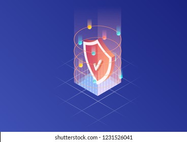 Mobile data icon for website. Data protection icon for business