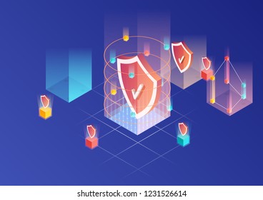 Mobile data icon for website. Data protection icon for business