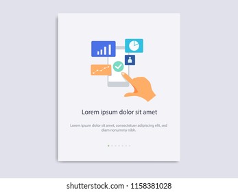 Mobile data management iconic illustration