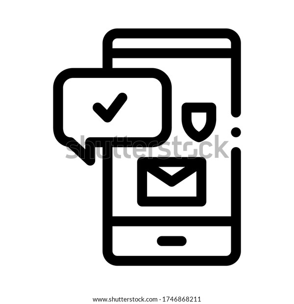 mobile data protection icon\
vector. mobile data protection sign. isolated contour symbol\
illustration