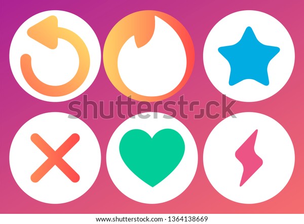 Mobile Dating App  UI and\
UX Alternative Trendy Concept Vector. Dating icons Isolated on \
Background. 
