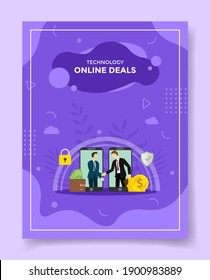 Mobile Deal Concept für Vorlagenbanner, Flyer, Bücherbezug, Magazin