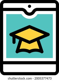 icono de color de línea vectorial de grado móvil