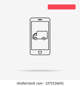 Mobile delivery icon. Vector concept illustration for design.