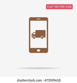 Mobile delivery icon. Vector concept illustration for design.