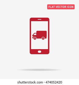 Mobile delivery icon. Vector concept illustration for design.