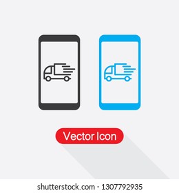 Mobile Delivery Icon Vector Illustration Eps10