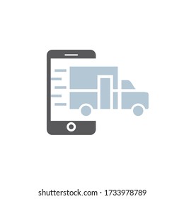 Icono de entrega móvil. Señales vectoriales para gráficos web.