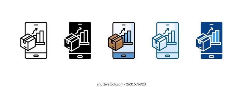 Mobile Demand Tracking Icon Set Multiple Style Collection
