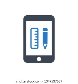 Mobile design app icon