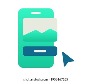 mobile design app single isolated icon with gradient style