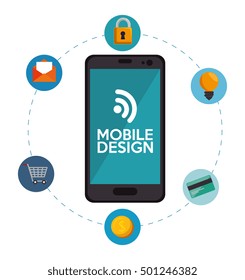 mobile design connection media social icons