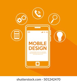 mobile design modern items media