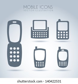mobile design over gray  background vector illustration