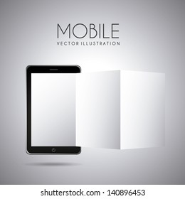mobile design over gray background vector illustration
