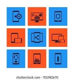 mobile, desktop apps icons