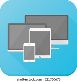 Mobile and desktop hardware icon