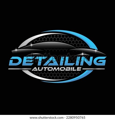 Mobile detailing, car wash, automotive and car care logo design template