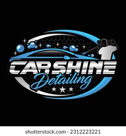 Mobile detailing and Carwash logo design template