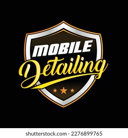 Mobile detailing logo design template