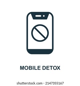 Mobile Detox icon. Simple element from social activity collection. Creative Mobile Detox icon for web design, templates, infographics and more