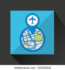 mobile device airport gps map vector illustration eps 10