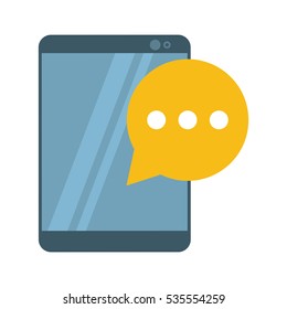 mobile device bubble speech dialog