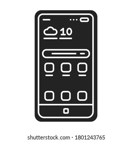 Mobile device color line icon. Pictogram for web page, mobile app, promo. UI UX GUI design element. Editable stroke.