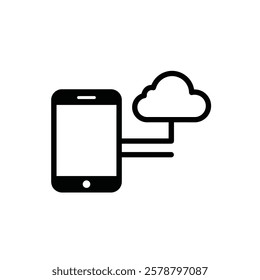 Mobile device connected to a cloud for mobile cloud computing.