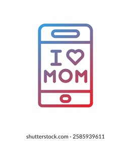 Mobile Device Displaying Affection for Mother