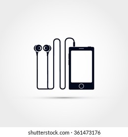 Mobile device with earphones