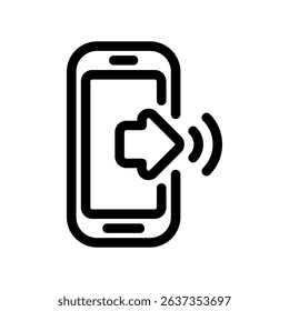 Mobile Device Emitting Sound Waves or Vibration for Alert