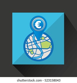 mobile device europe gps map vector illustration eps 10