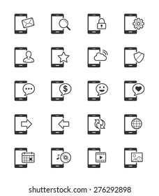 Mobile Device icon on White Background Vector Illustration